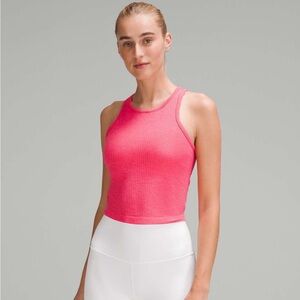 Ebb to Street Cropped Racerback Tank - Glaze Pink - Size 8
